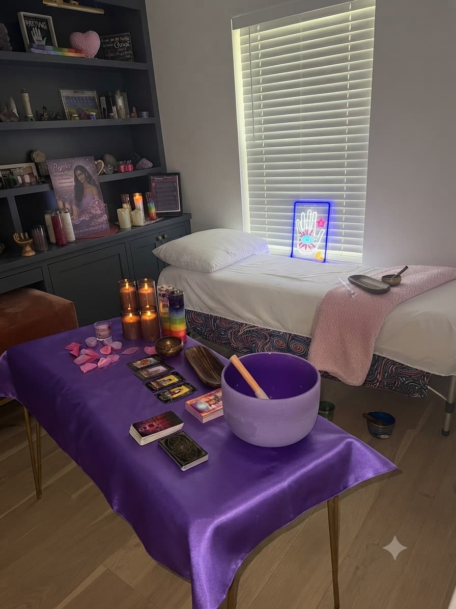 A Best Love Psychic Keri healing consultation area in Houston